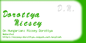 dorottya micsey business card